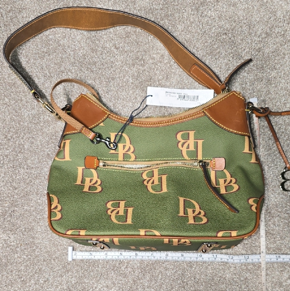 Dooney & Bourke Olive and Tan Shoulder Bag
